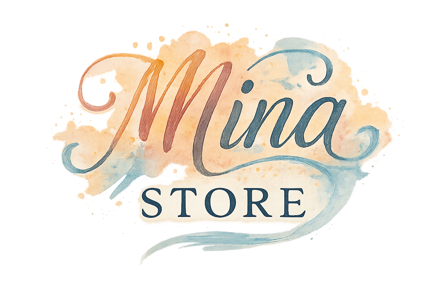 Mina store, make the logo really artistic 